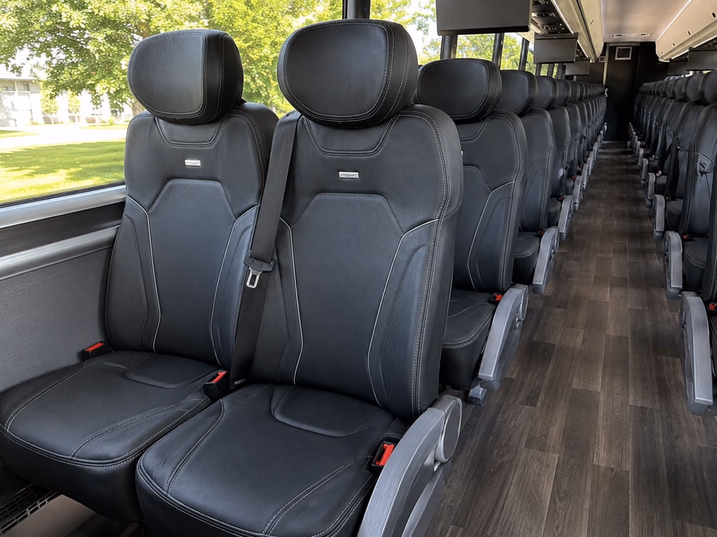 norman charter bus interior